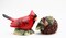 Ceramic Cardinal Bird & Acorn Salt and Pepper Shakers, Home Décor, Gift for Her or Mom, Kitchen Décor, Christmas Décor, Birdwatcher Gift